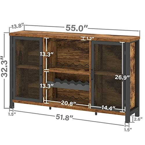 Industrial storage cabinet with dimensions and mesh doors, this is a picture of 2-Mesh-Home-Storage-Inspiration.jpg.