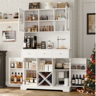 HOSTACK 68" Tall Kitchen Pantry Storage Cabinet