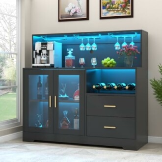 Auromie Wine Bar Cabinet