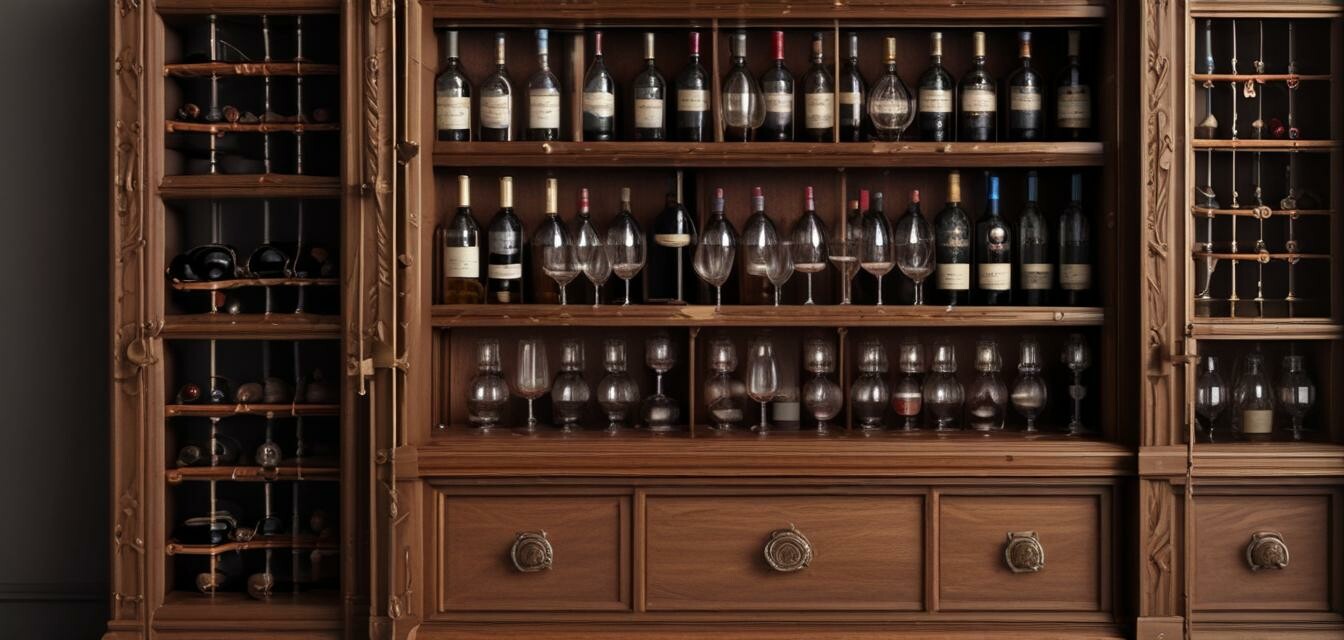 Wooden wine cabinet